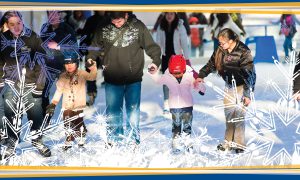 A family skating