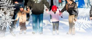 A family skating